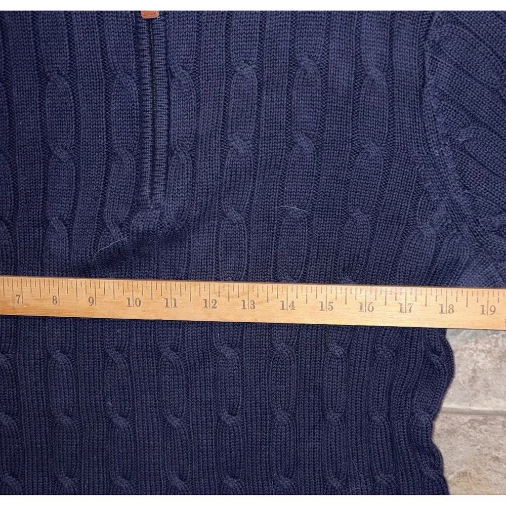 Boys Vineyard Vines 1/4 Zip Cable Knit Sweater XL‎ 20 Youth Kids Navy Blue